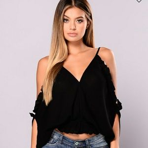 Fashion Nova black blouse top